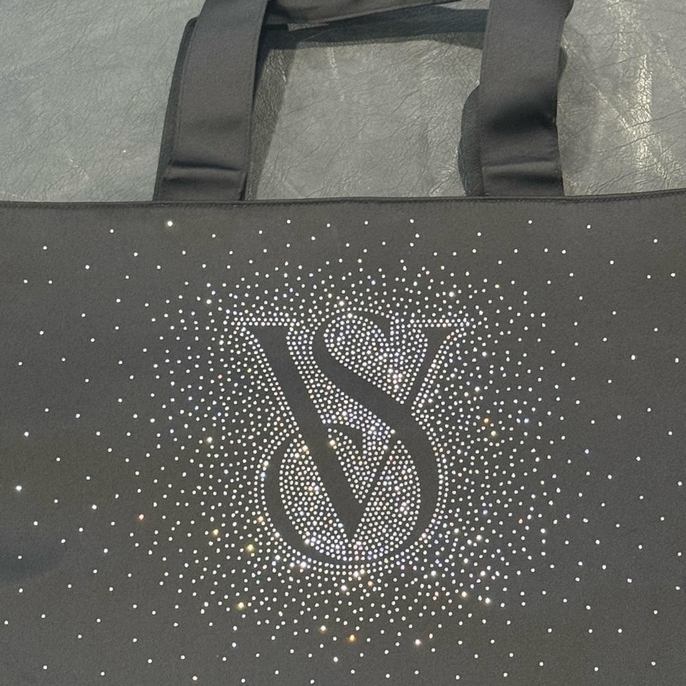 Victoria's Secret Black Tote with Sparkling Accents
